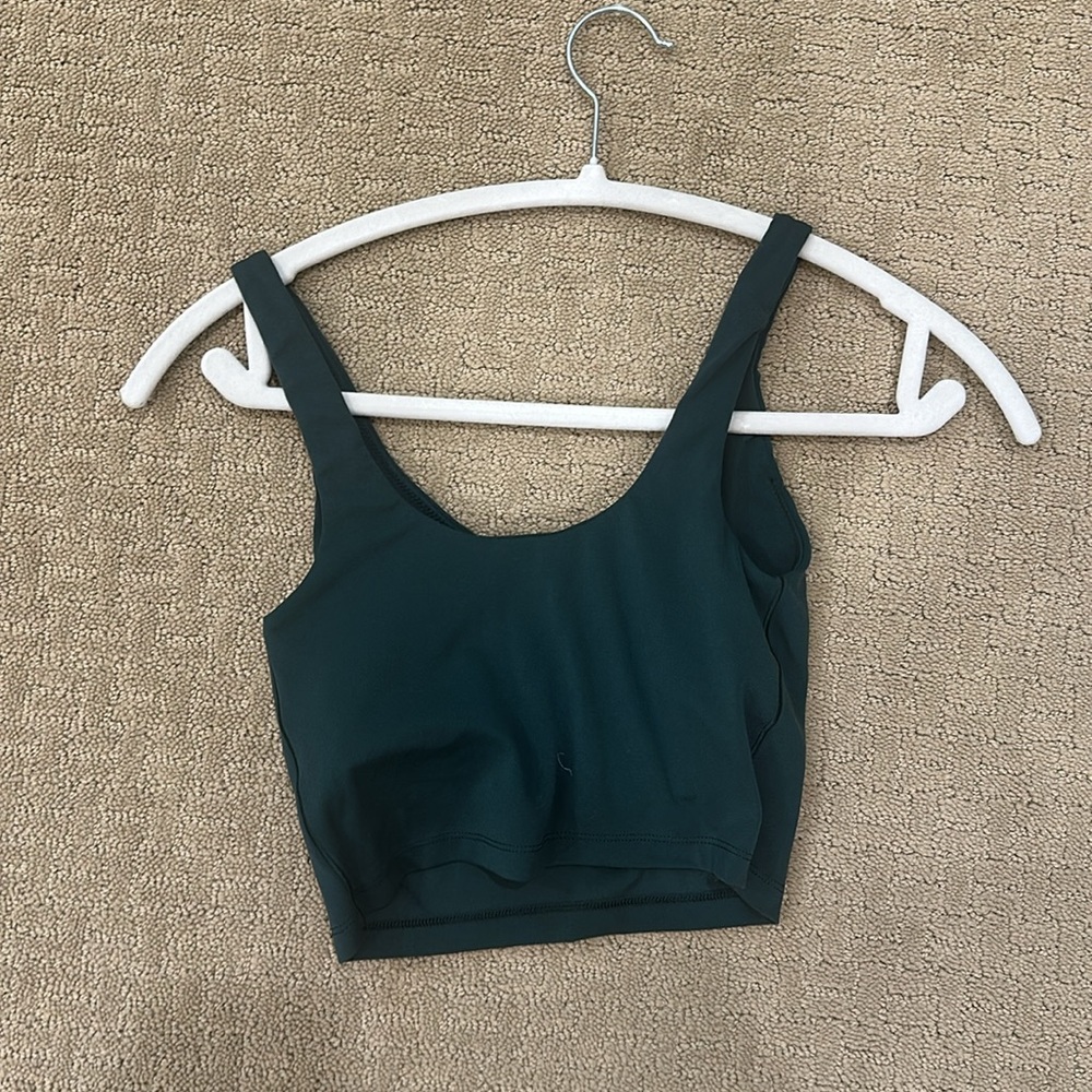 Aerie cropped v neck tank- Dark green - Picture 3 of 4